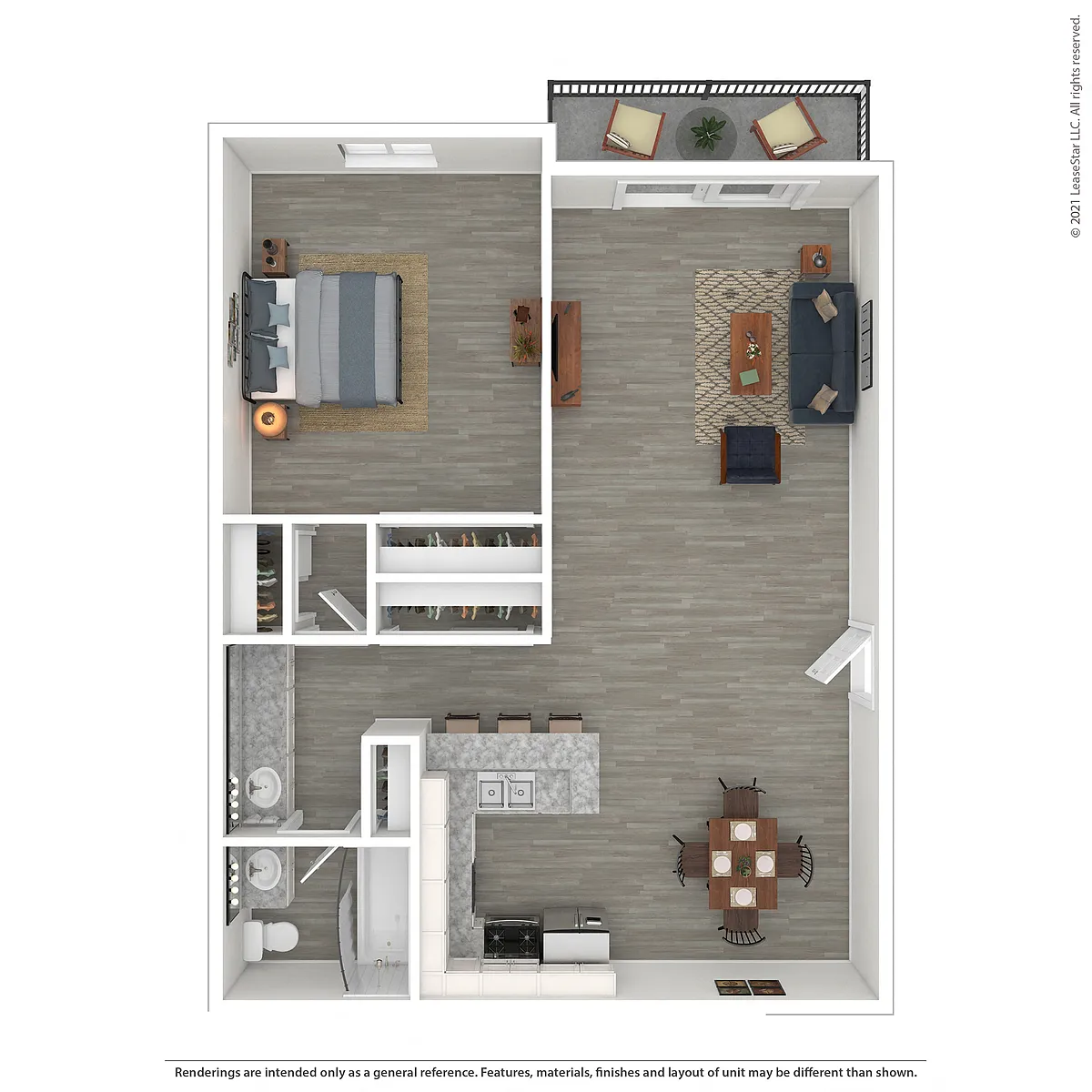 Floor plan One Bedroom