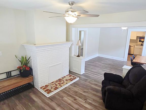 open living room and dining room