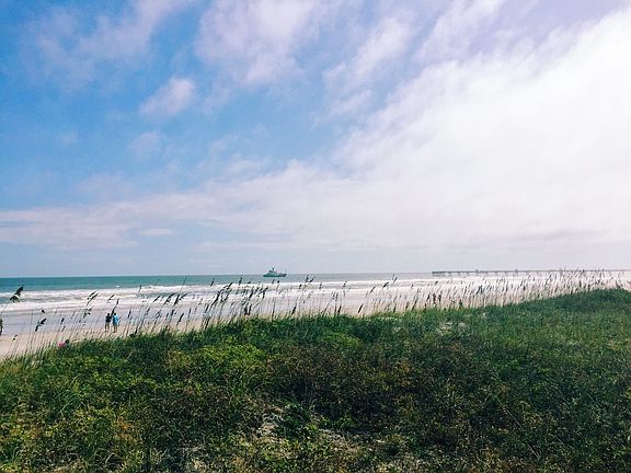 Close to the pier, but far enough to where it's quiet.