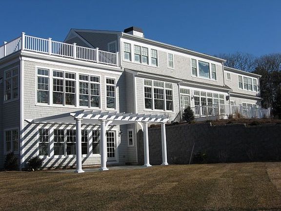 Rear view of walkout and patio