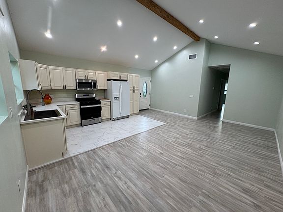 Living room and kitchen
