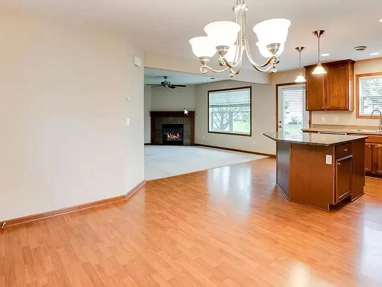 Dining to kitchen and hall