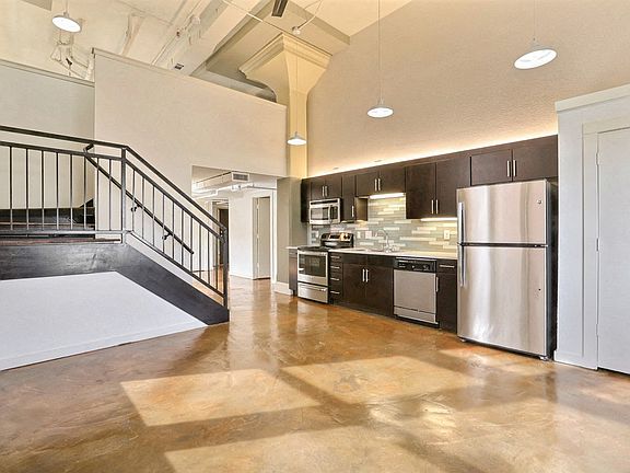 Unit 2: Living Area View with Mezzanine