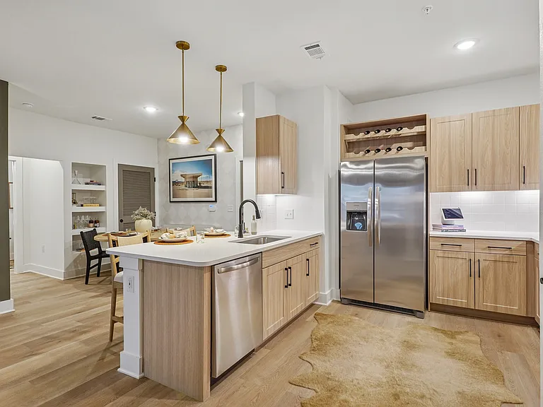 Kitchen with Quartz Countertop and Stainless Steel Appliances