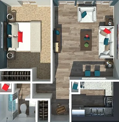 One Bedroom One Bathroom One Bedroom One Bathroom