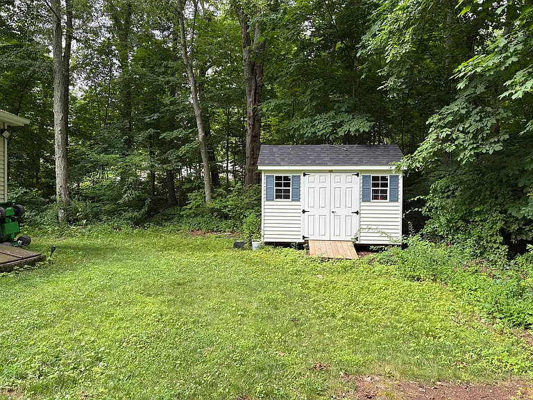 Shed in backyard