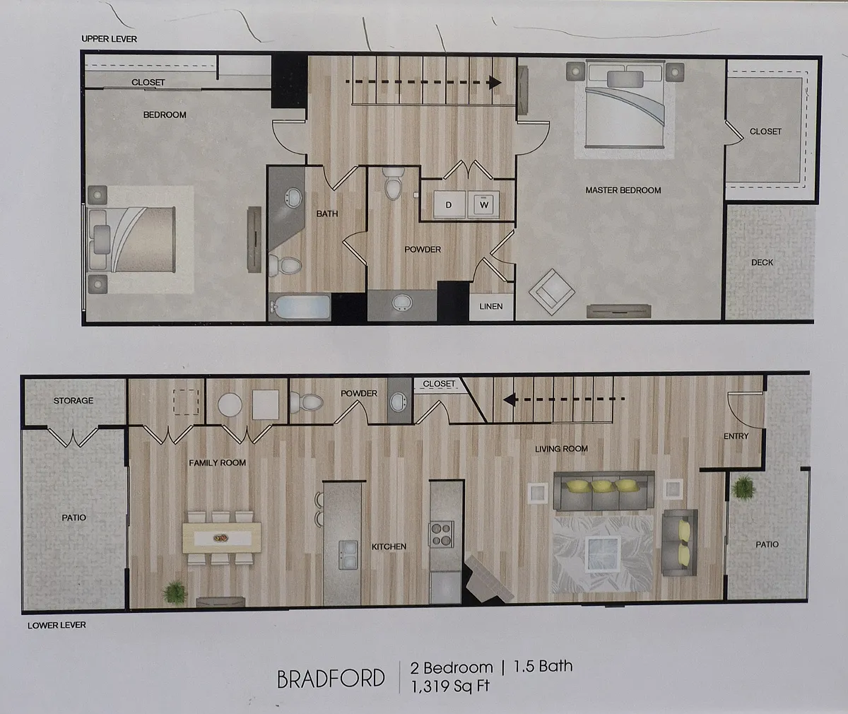 Floor plan Small Two Bedroom Townhome
