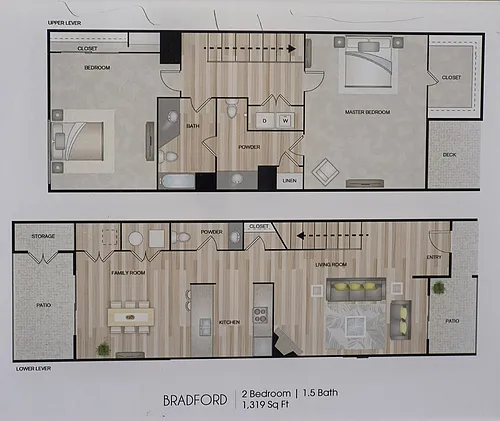 Floor plan Small Two Bedroom Townhome