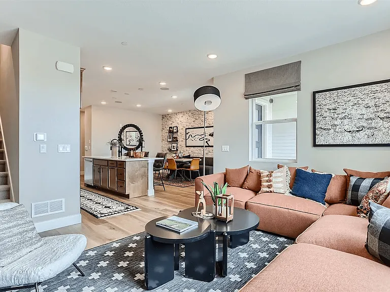 Living room area (builder designed for model unit)