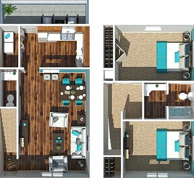 Two Bedroom One and A Half Bathroom Two Bedroom One and A Half Bathroom
