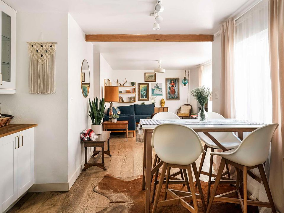 kitchen looking into living area