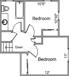 Second Floor Plan For 1312 Prairie Rd