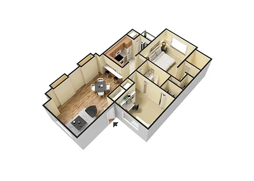 Floor plan Large Two Bedroom