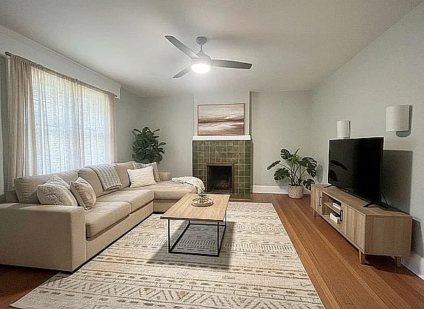 AI generated photo of furnished living room