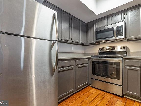 Kitchen with stainless steel appliances