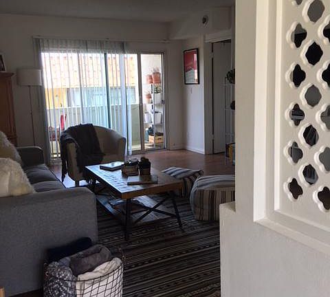 Apartment entry into living room  