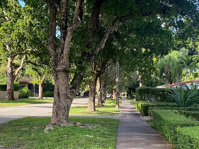 Street view in front.
Quiet no traffic street with sidewalks