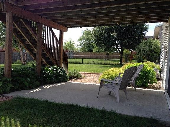 Concrete pad outside the walkout basement