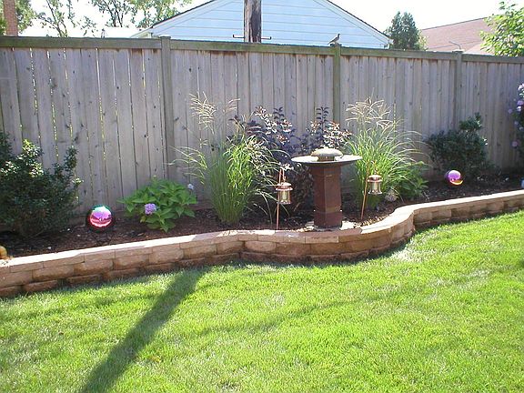 Newly landscaped back yard