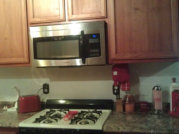 New cabinets and microwave