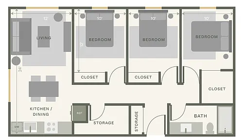 Floor plan 3 Bedroom