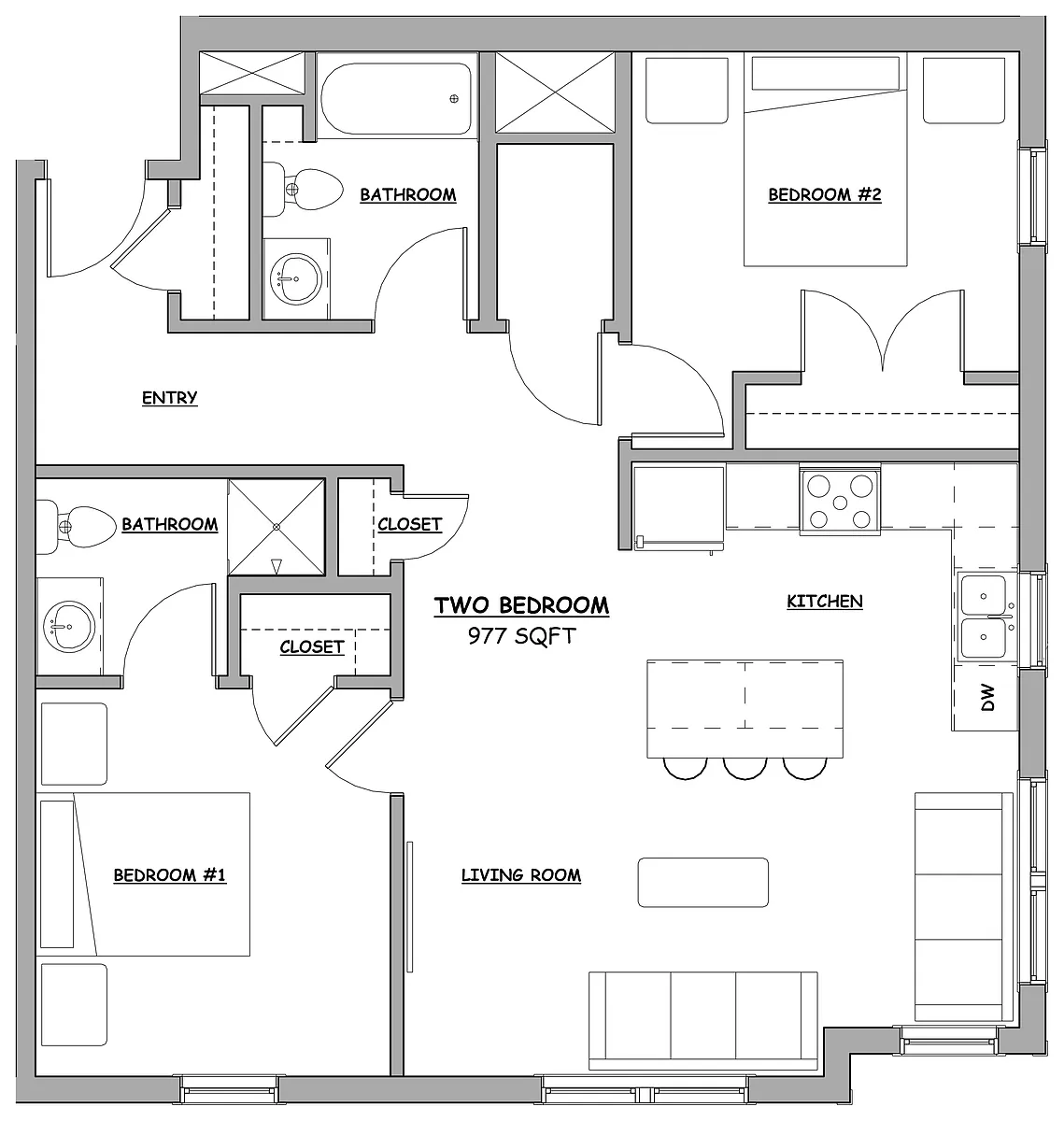 Floor plan 2 Bedroom