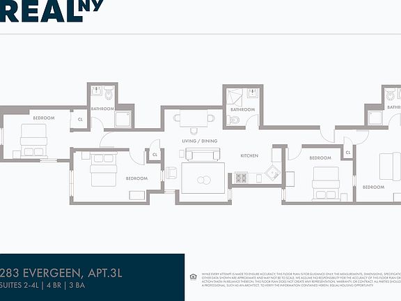 2nd image of 283 Evergreen Ave APT 3L