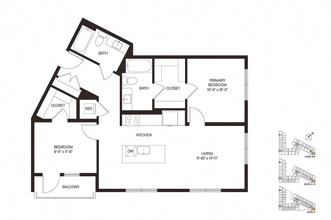 Floor plan Two Bedroom C4