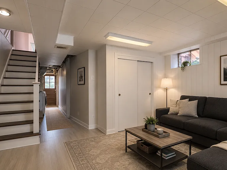 Finished Basement/Laundry Room (visually staged)