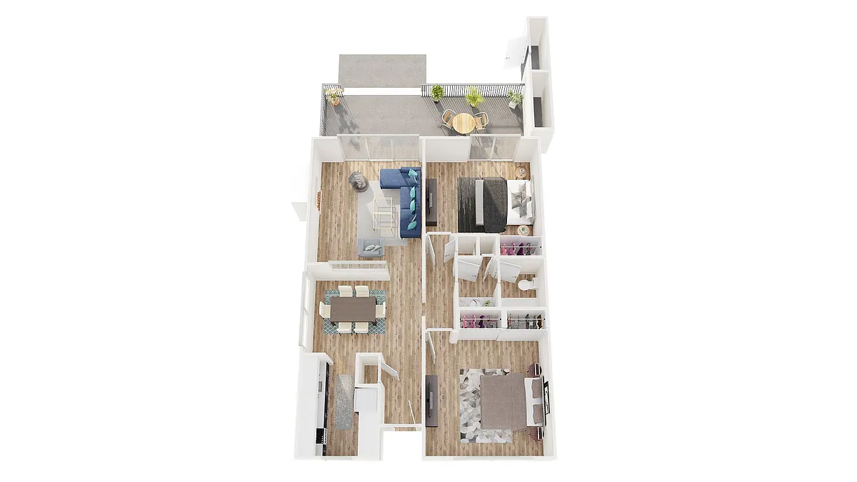 Floor plan 1x1 Den