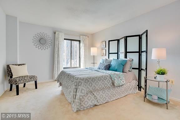 Bedroom with large walk-in closet
