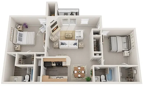 Floor plan 2x2B