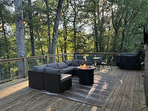 Huge back porch area