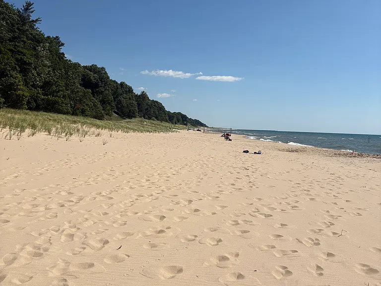 access the beach below