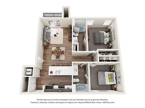 Floor plan 2X2 B