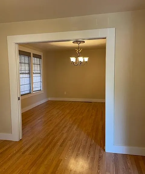Downstairs - transition from "living room" to "dining" room
