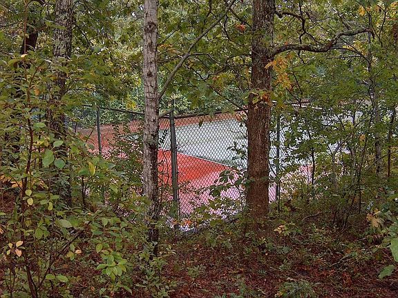 Tennis Court Nestled in Trees