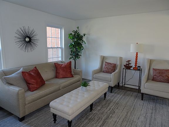 Living room with newly renovated floorboards