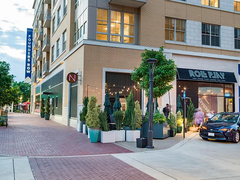 Convenience right outside your door with 15 on-site retailers at Founders Row in Falls Church, VA.