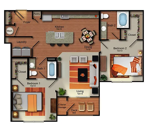 Floor plan B2 Rothko