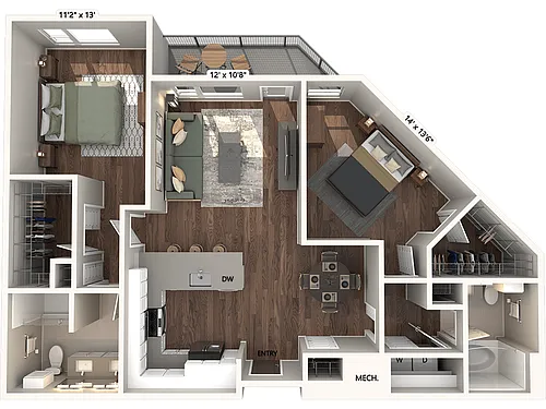 Floor plan B3 - Finish Package 2