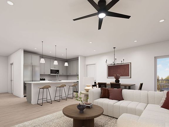 Gathering Room Looks into the Kitchen and Dining Room