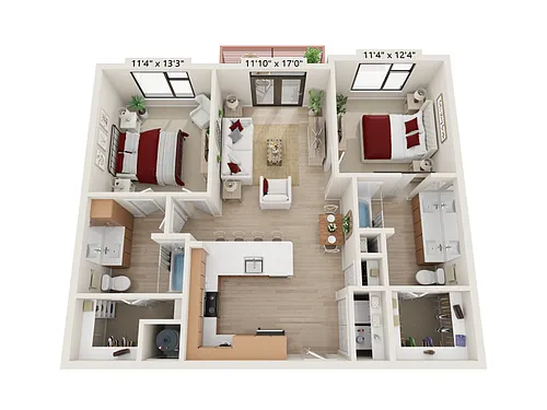 Floor plan B1-B