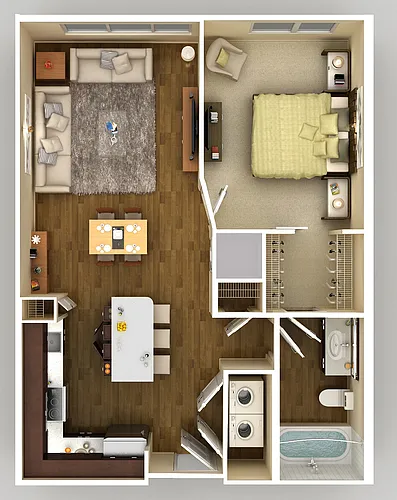 Floor plan 1X1 A