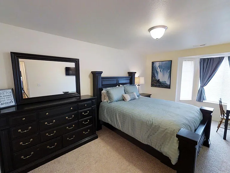 Master bedroom with walk-in closet.
