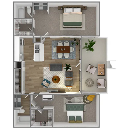 Floor plan Costa Del Sol 2x2 Upgrade