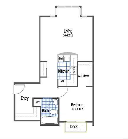 Floor plan Large 1 Bed