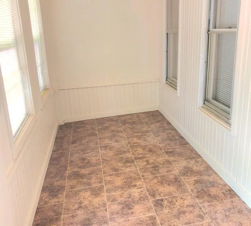Shared front entry way/covered porch