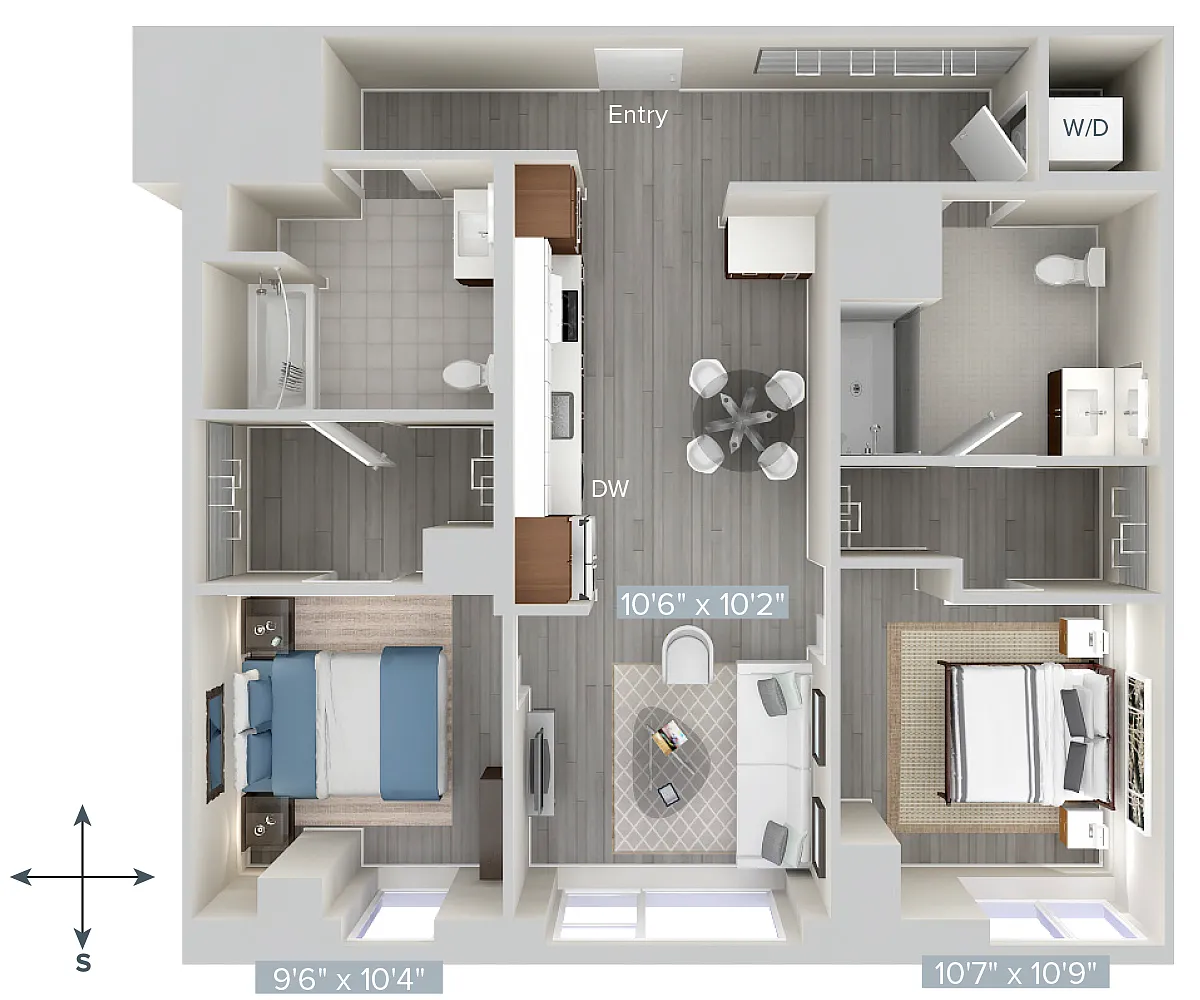 Floor plan B1-1031-1039-HC