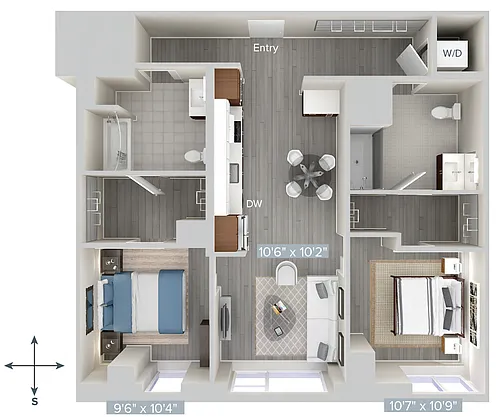 Floor plan B1-1031-1039-HC